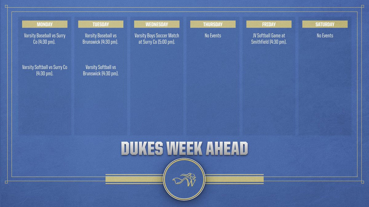 Windsor High School Athletics (@whsdukesath) on Twitter photo Duke fans, catch our Varsity Baseball, Softball, Boys Soccer and JV Softball teams in actinon this week! Last chance to see your favorite players in action before playoffs begin!
<a href="/dukeswhs/">Windsor High School</a> @dukesboosters Duke fans, catch our Varsity Baseball, Softball, Boys Soccer and JV Softball teams in actinon this week! Last chance to see your favorite players in action before playoffs begin!
<a href="/dukeswhs/">Windsor High School</a> @dukesboosters