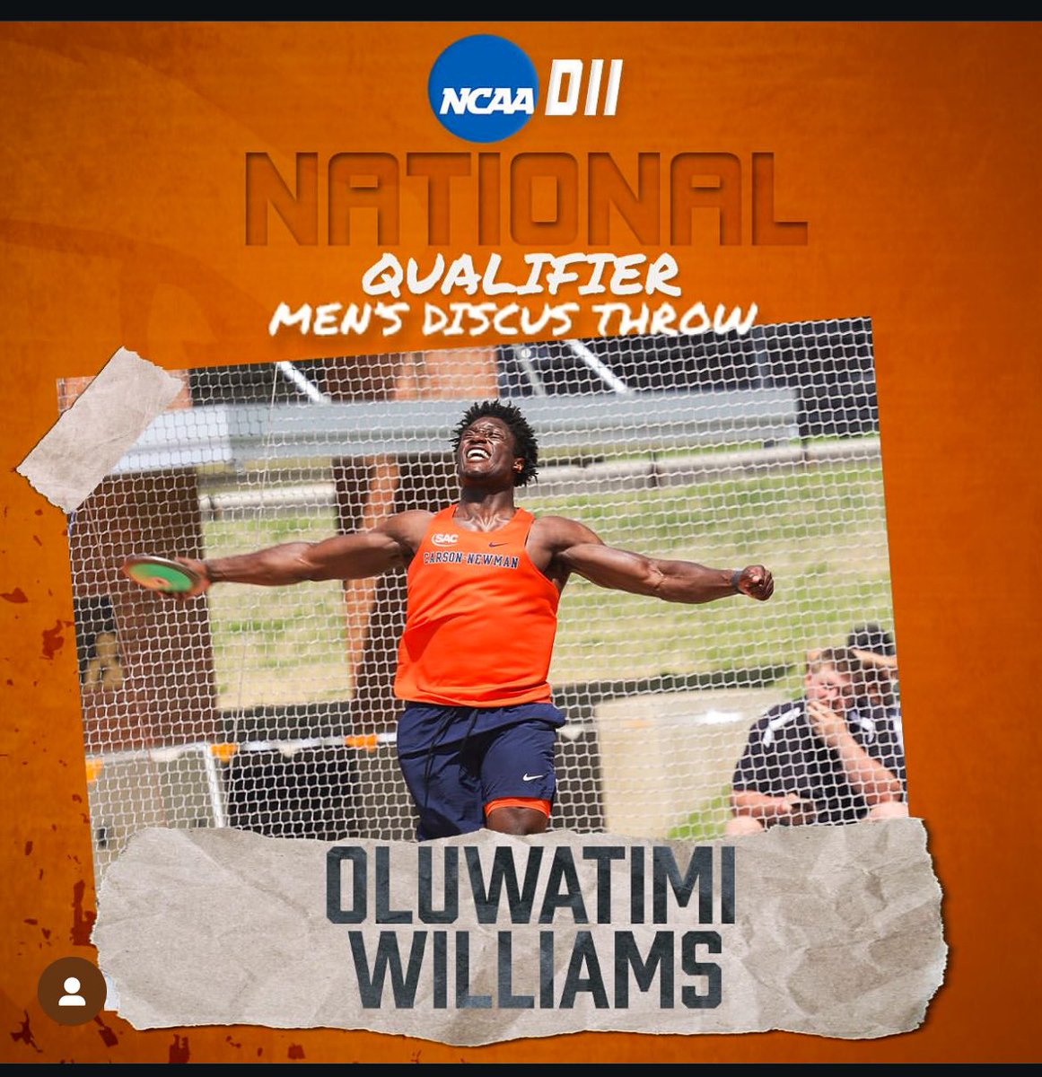 TimiWilliamsoba's tweet image. Punched ticket in for D2 Nationals as a freshman with a mark of 54.69m!  #Discus
 #transferportal