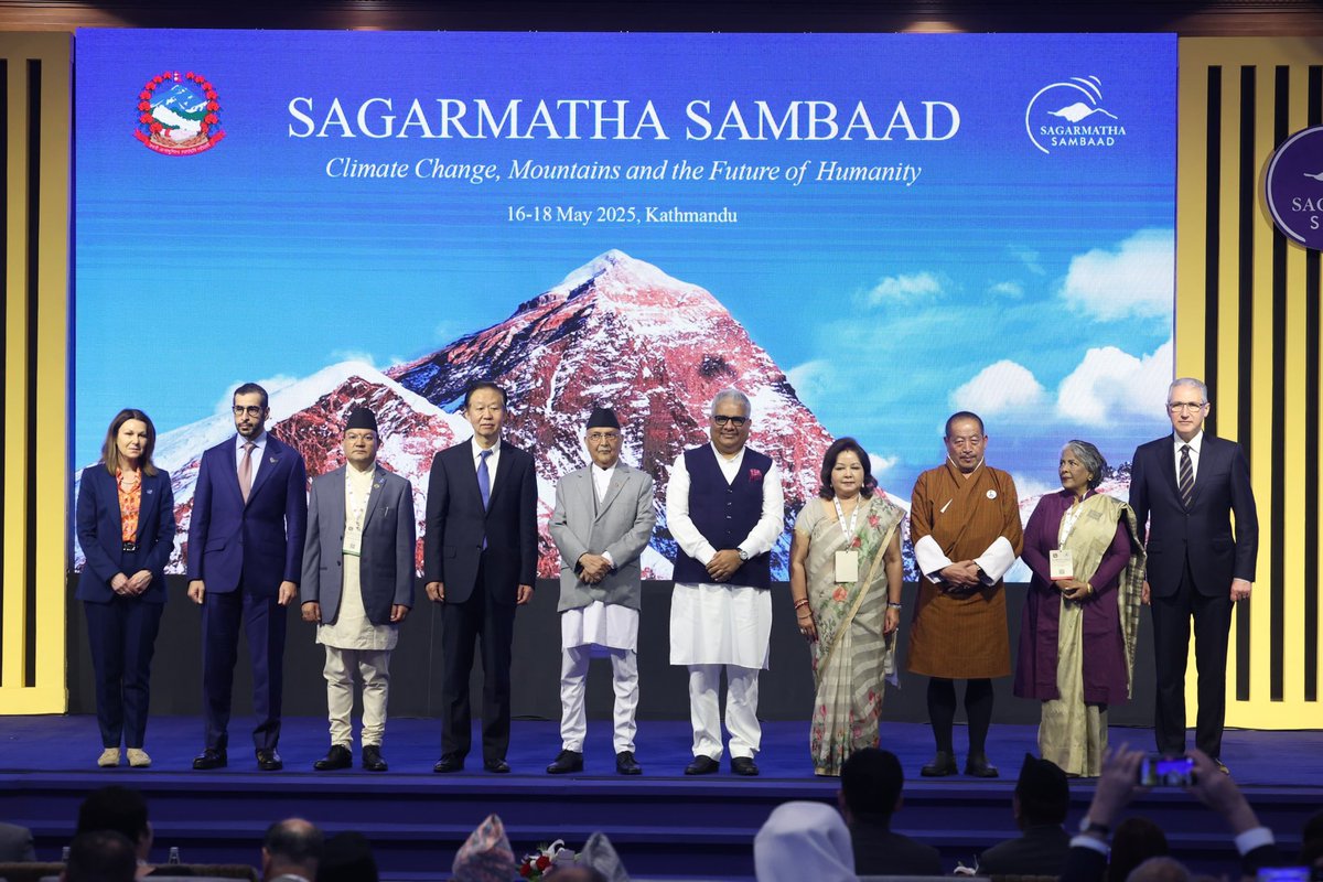 ElchinNHuseynli's tweet photo. Another significant milestone achieved in 🇦🇿-🇳🇵 relations by the visit of H.E. Mr. Mukhtar Babayev, @COP29_AZ President and Representative of the President of Azerbaijan on Climate Issues, to Kathmandu on 16-18 May 2025 to attend the inaugural edition of  the Sagarmatha Sambaad (Everest Dialogue) - a permanent global dialogue forum of the Government of Nepal. Along with an inspiring speech at the Opening Session and thought-provoking interventions in thematic panels, calls were made on Rt.Hon. Prime Minister H.E. KP Sharma Oli, Hon. Foreign Minister H.E. Dr. Arzu Rana Deuba and Hon. Minister of Forests and Environment H.E. Mr. Ain Bahadur Shahi Thakuri. Important discussions on climate challenges, joint efforts and bilateral collaborations were also held with other stakeholders, including the Nepal Mountaineering Association and the Asian Institute of Diplomacy and International Affairs.
@S_Sambaad @PM_nepal_ @MofaNepal @Arzuranadeuba @MOFENepal @ain_shahi 
@AIDIAASIA @nepalmountains @EONIndia
