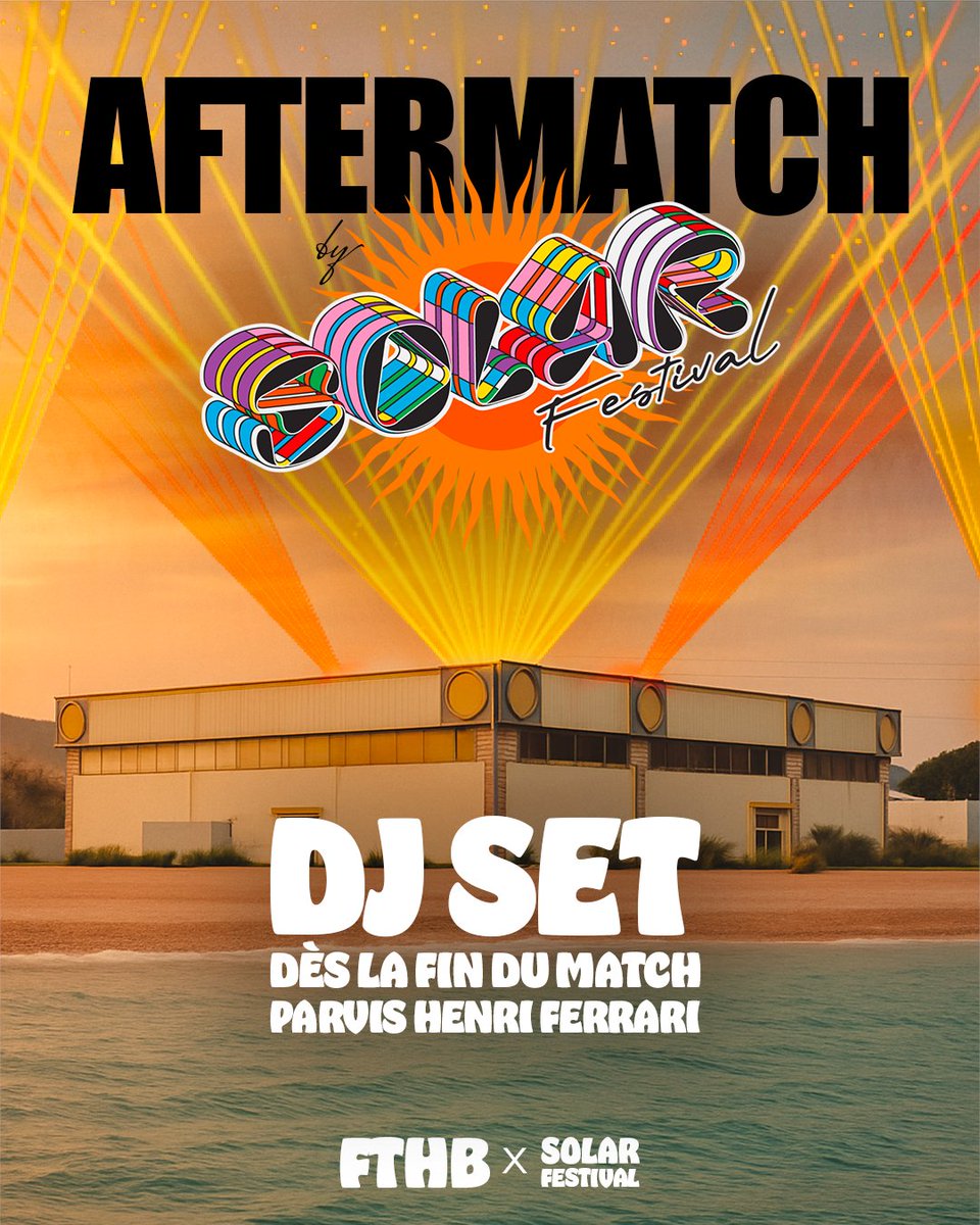 🔥 Soirée exceptionnelle ce vendredi à Ferrari ! 🔥

À l’occasion du match retour du quart de finale de playoffs, la fête sera complète ! 🏟️🎉
Après le coup de sifflet final, le Solar Festival prend le relais avec un DJ set en plein air sur le parvis ! 🎶🌅

#PassionNoirEtOr⚫️🟡