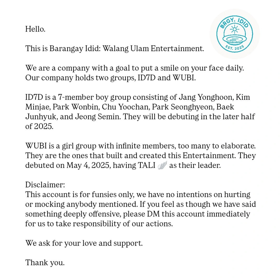 안녕하세요.

Admins:
[ 🪽  ] TALI 타리
[ 🍃 ] TOFI 토피
[ 🪷 ] LIA 리아
[ 🧸 ] NANA 나나
[ 🐰 ] MAI 마이
[ 🌞 ] SUN 선
[ 🚬 ] SVET 스베트
[ 🐥 ] REENNE 린
[ 🍓 ] XEA 세야
[ 🎀 ] ICE 아이스
[ 🔥 ] ALY 아리
[ 🐈‍⬛ ] ERI 에리
[ 👅 ] REIN 레인
more to come!

감사합니다.