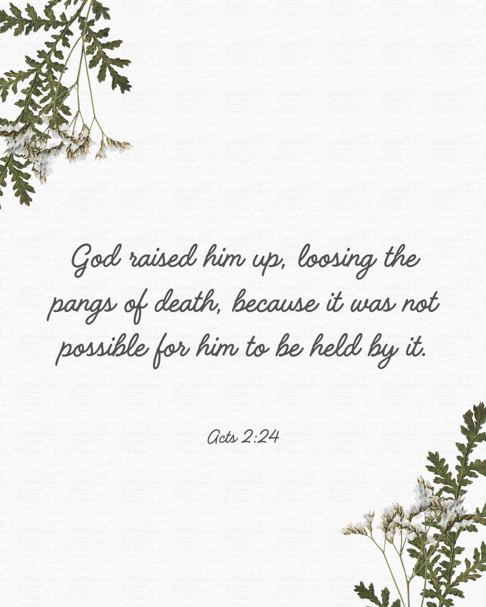 Have a blessed Sunday! 🌤️⁠

God raised him up, loosing the pangs of death, because it was not possible for him to be held by it. (Acts 2:24)
⁠
#bibleverse #bible #verse #scripture #encouragement #jesus #faith #love #hope #peace #pray #prayer #quote #inspirational
