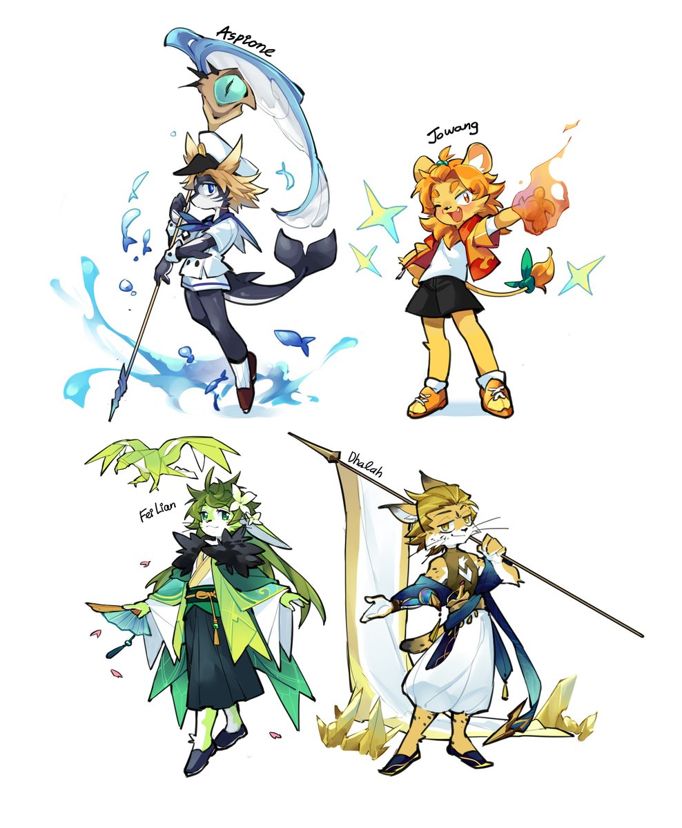 At one point I'm gonna go into another hiatus so I guess I should post some more while I'm still at it. So here, have some magical boy furries ✨