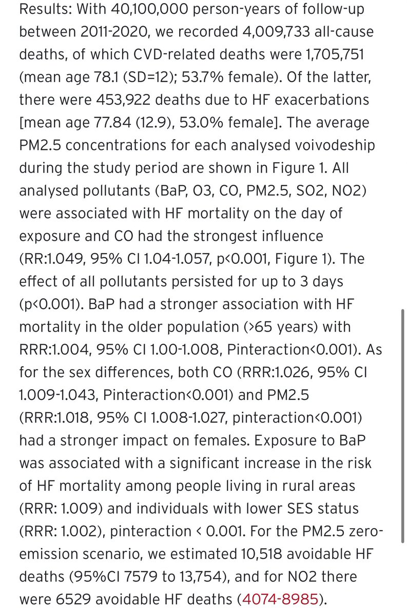 Lukasz Kuzma (@lukaszkuzma) on Twitter photo #HeartFailure2025
Can air pollution accelerate HF mortality?
In a nationwide Polish study PM2.5 & BaP increased HF deaths, especially in women >65, low-SES areas. Up to 11,000 HF deaths were avoidable under PM2.5 zero-emission scenarios.
<a href="/m_piepoli/">Massimo Piepoli</a> <a href="/LiverpoolCCS/">Liverpool Centre for Cardiovascular Science</a> <a href="/PolishSmog/">Polish Smog EP-PARTICLES STUDY</a> #HeartFailure2025
Can air pollution accelerate HF mortality?
In a nationwide Polish study PM2.5 & BaP increased HF deaths, especially in women >65, low-SES areas. Up to 11,000 HF deaths were avoidable under PM2.5 zero-emission scenarios.
<a href="/m_piepoli/">Massimo Piepoli</a> <a href="/LiverpoolCCS/">Liverpool Centre for Cardiovascular Science</a> <a href="/PolishSmog/">Polish Smog EP-PARTICLES STUDY</a>