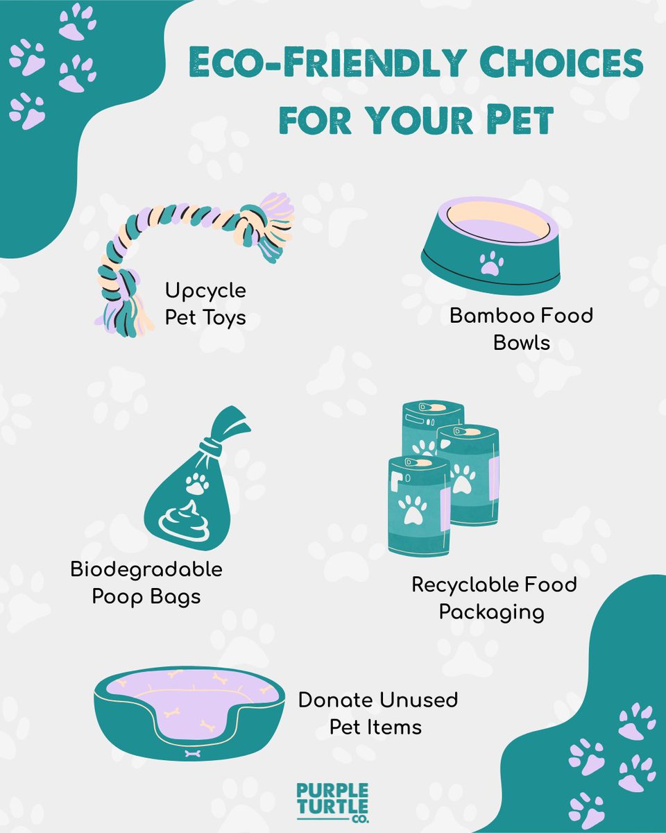 Being a pet parent comes with responsibility - not just to our furry friends, but to the Earth too. 🌎

From upcycled or recycled pet toys to bamboo food bowls and biodegradable poop bags, every small choice adds up to a pawsitive impact! 🐾

#EcoPet #SustainableLiving