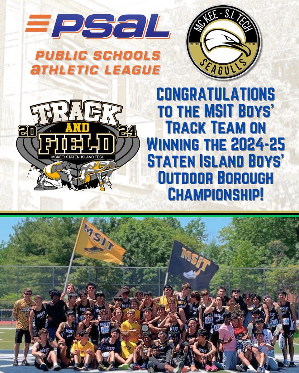 Mark Erlenwein (@erlenwein) on Twitter photo Congrats to the Boys’ MSIT Track Team - PSAL Outdoor Borough Champs!!!! <a href="/SITech_HS/">Staten Island Tech</a> <a href="/CSD31SI/">CSD31StatenIsland</a> <a href="/DocPalton/">Doc Palton</a> Congrats to the Boys’ MSIT Track Team - PSAL Outdoor Borough Champs!!!! <a href="/SITech_HS/">Staten Island Tech</a> <a href="/CSD31SI/">CSD31StatenIsland</a> <a href="/DocPalton/">Doc Palton</a>