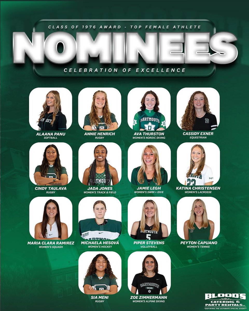 Class of 1976 Award (top female athlete) Nominees ✅

Winner will be announced at the Celebration of Excellence on Tuesday, May 20!

#GoBigGreen | #TheWoods🌲