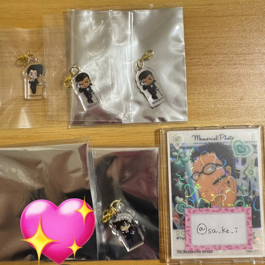 sa__ke__i's tweet photo. 【交換】
名探偵コナン　コナン　コナンカフェ　チャーム　交換

譲)大和2、上原、蘭
求)風見、安室

郵送での交換先を探しております。
よろしくお願いいたします。 https://t.co/wvucqWj7ei