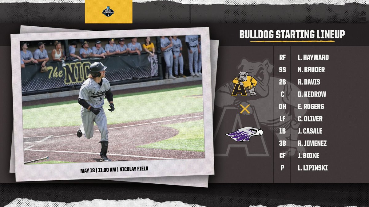 Adrian Baseball (@adrianbaseball) on Twitter photo Regional championship starting lineup.. Lincoln Lipinski on the bump for the Dawgs! Let’s play ball 😎⚾️ Regional championship starting lineup.. Lincoln Lipinski on the bump for the Dawgs! Let’s play ball 😎⚾️