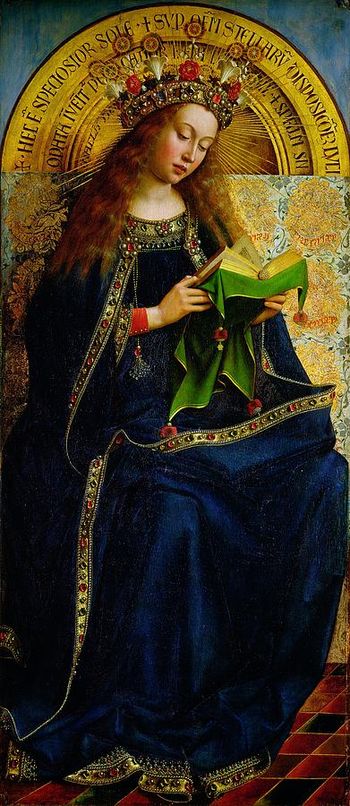 _Hohepriesterin's tweet photo. "Genter Altar - Maria" von Jan van Eyck Jan van Eyck (geb. um 1390 in Maaseik/Belgien; gest. 1441 in Brügge/Belgien)
#art 
#Gottesmutter
#HeiligeJungfrauMaria
#MarienmonatMai
#Himmelskönigin https://t.co/ljuzwUPdLh
