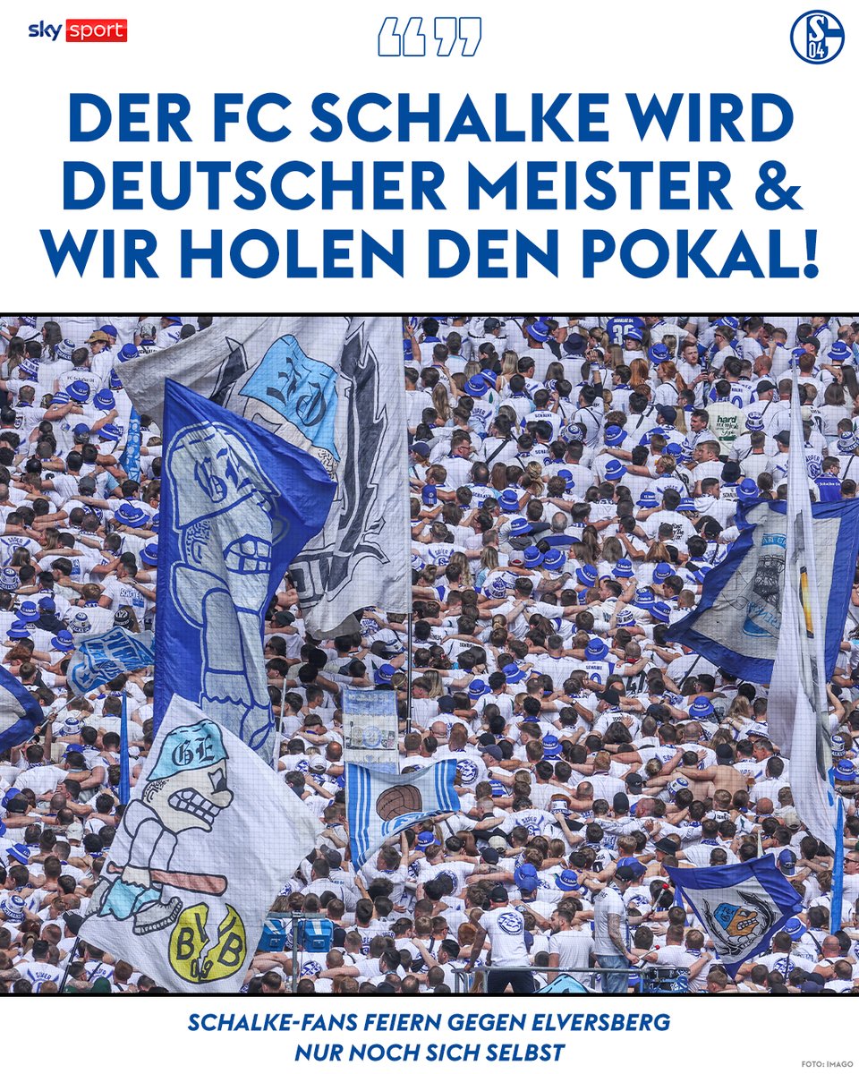 Denkwürdige Szenen auf Schalke, auch wenn es die Fans mit Humor nehmen! 😮‍💨

↪️ Die Fans des S04 verdienen normalerweise die Champions League &amp; machen ihrem Ärger Luft. Gesänge wie "Oh wie ist das schön" und eine Laolawelle unterstreichen den Unmut des Gelsenkirchner Anhangs. 

⚠️