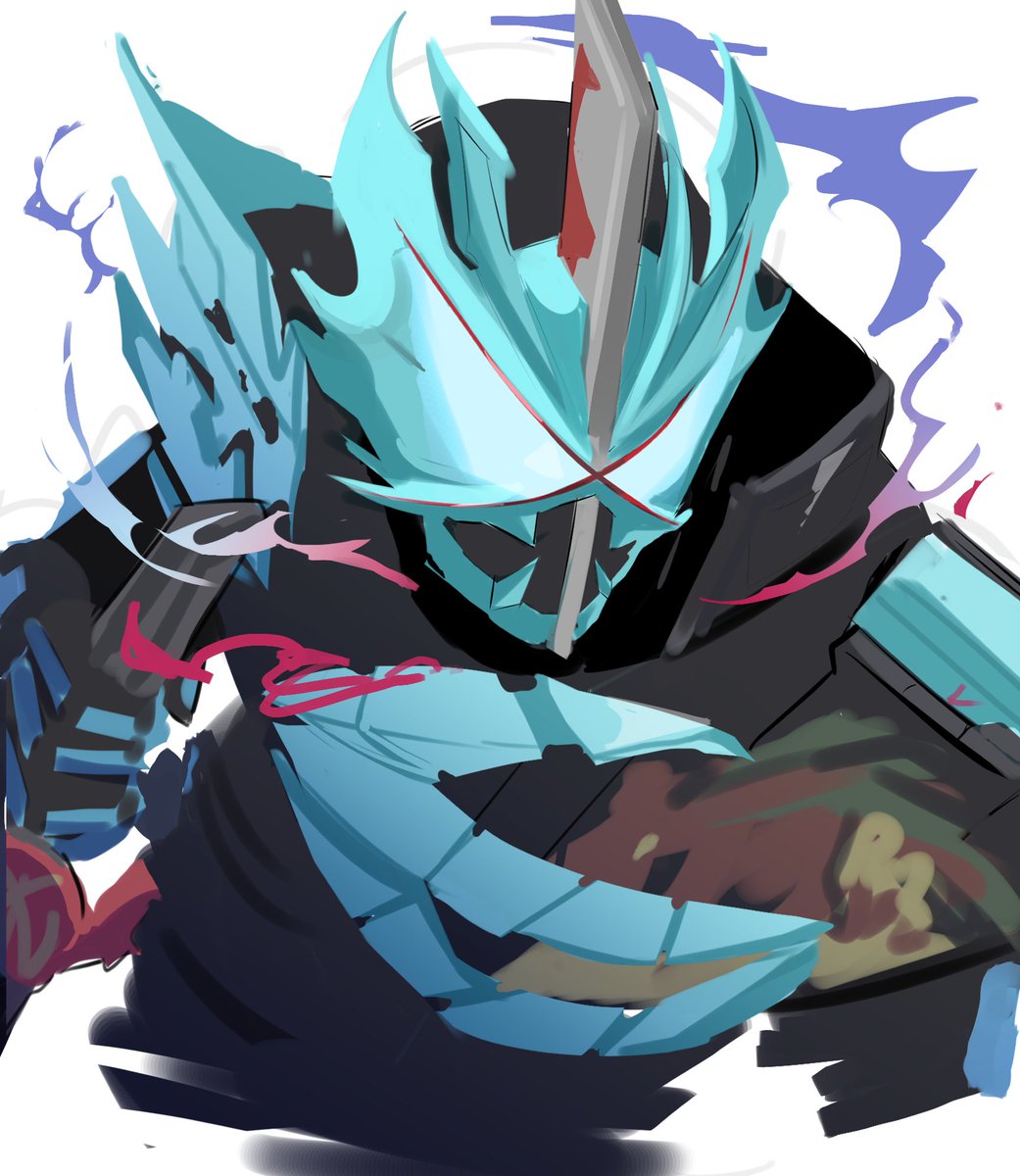 SenPhase1's tweet photo. ①仮面ライダーセイバー
#特撮版深夜の真剣お絵描き60分一本勝負S https://t.co/kDTkQmATIb