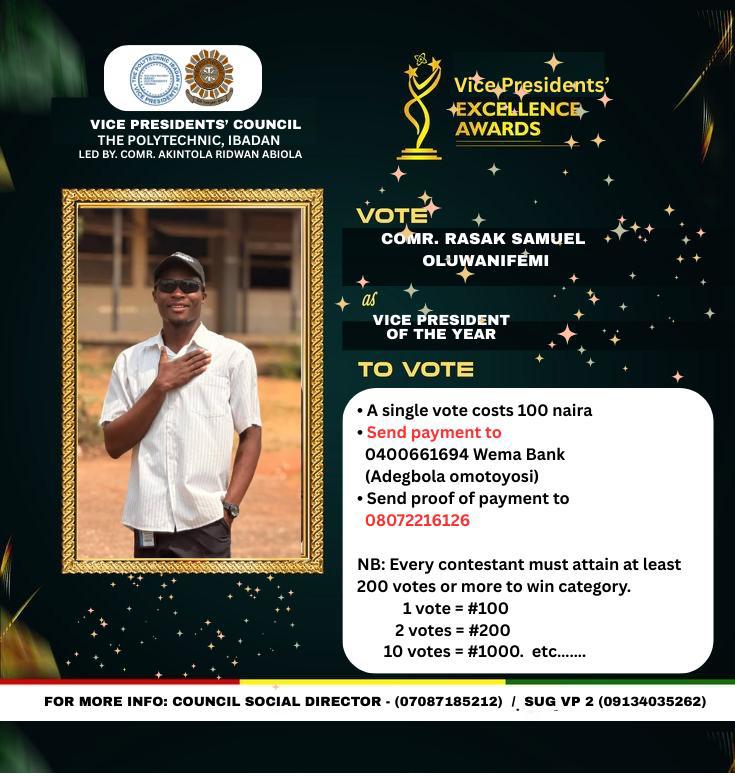Vp_bigsam's tweet photo. @TalentedFBG You all should please help me with #100 per votes. your support means a lot to me 🤲🤲 https://t.co/DTuk1Vpfk5