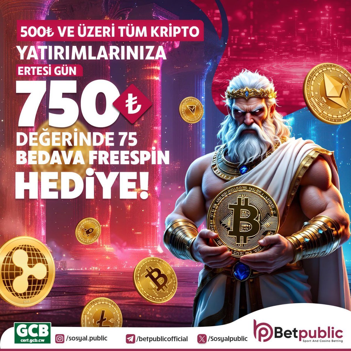 KRİPTO YATIRIMINA ÖZEL BONUS

Her Gün Herhangi Bir Kripto Yöntemi İle Minimum 500₺ Yatırım Yap,
Ertesi Gün Free Spin Hediyeni Al!

Gates of Olympus 1000 Oyununda Geçerli 
10₺ Bet Değerinde 75 Free Spin

Kod: CANLI DESTEK'TE SENİ BEKLİYOR!

Güncel Giriş : Bio'da