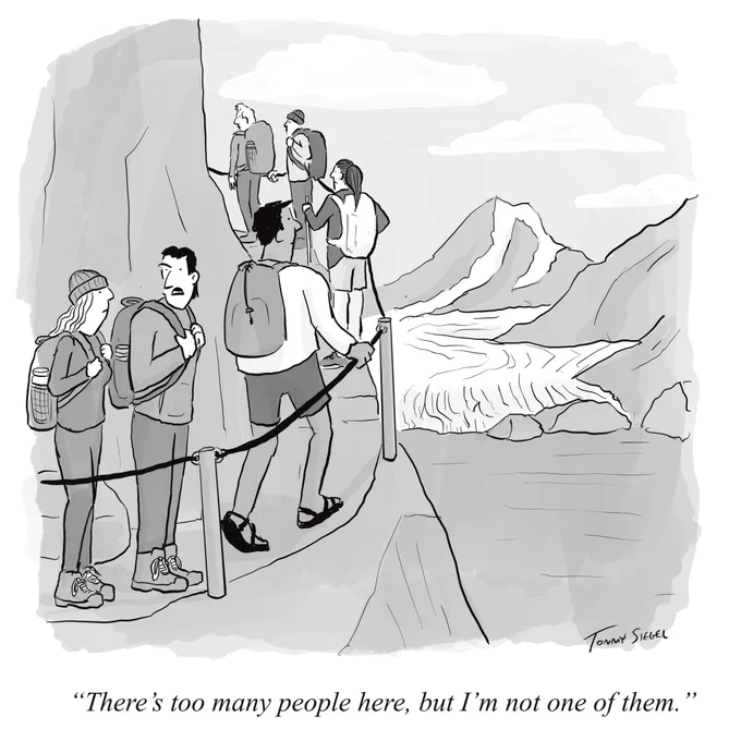 me whenever I'm on a crowded trail 