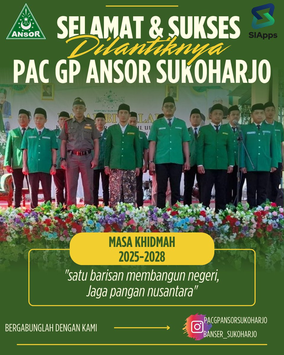 Selamat bertugas, berjuang dan berkorban.