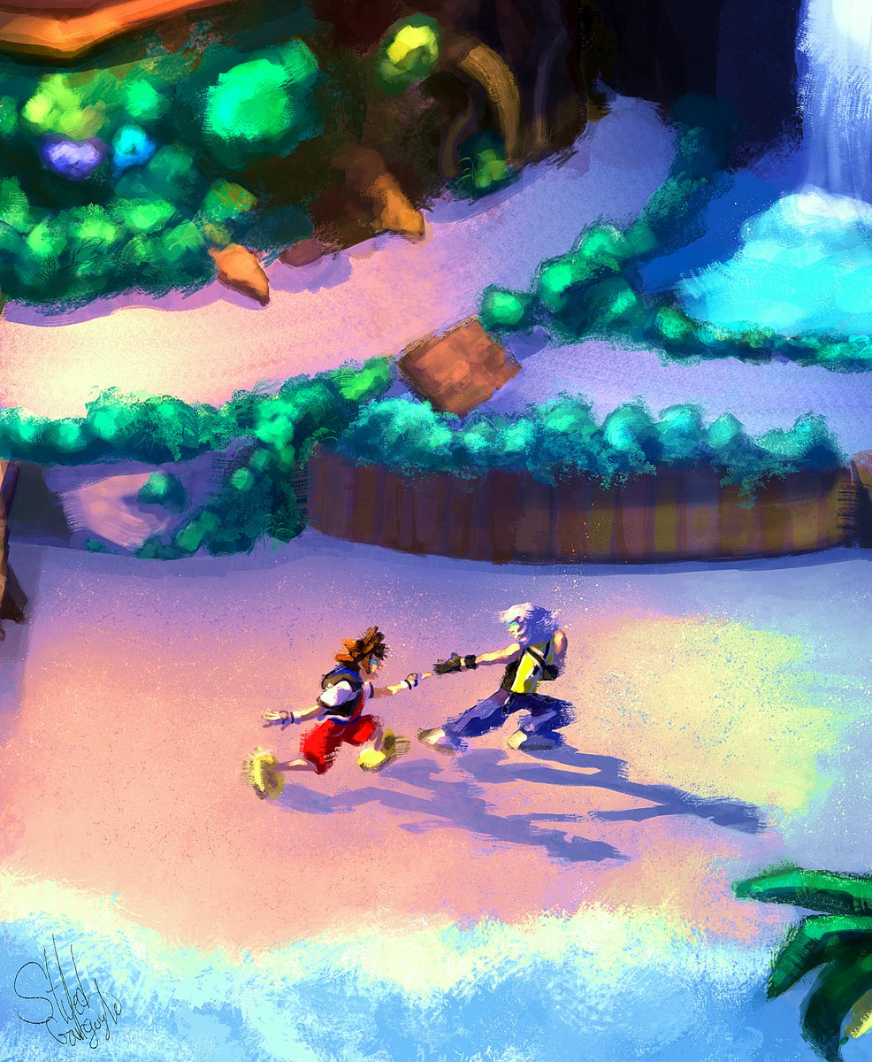 cielecin's tweet image. let me show you the way to dawn #kingdomhearts #soriku
