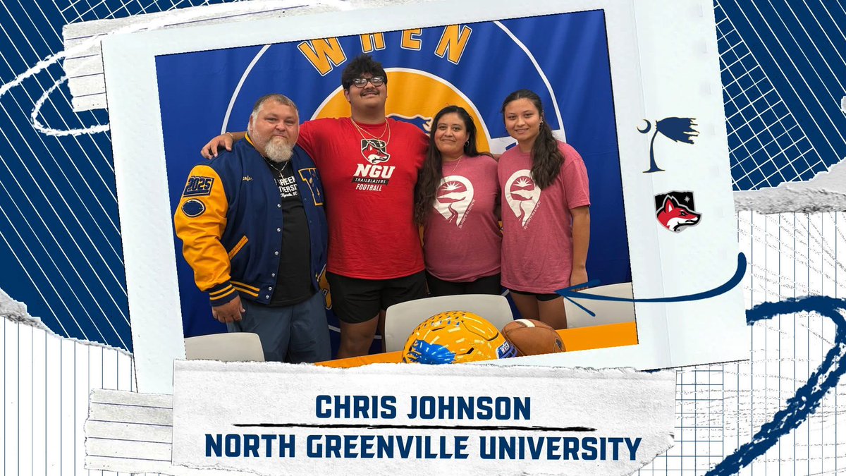 Wren Hurricane Football (@officialwrenfb) on Twitter photo Congratulations to OL Chris Johnson on his commitment to North Greenville University!
<a href="/MrCoachFrate/">Anthony Frate</a> <a href="/CoachPerdomo/">Chris Perdomo</a> <a href="/OfficialWren/">Wren High School</a> <a href="/Miller_Jordan3/">Jordan Miller</a> Congratulations to OL Chris Johnson on his commitment to North Greenville University!
<a href="/MrCoachFrate/">Anthony Frate</a> <a href="/CoachPerdomo/">Chris Perdomo</a> <a href="/OfficialWren/">Wren High School</a> <a href="/Miller_Jordan3/">Jordan Miller</a>