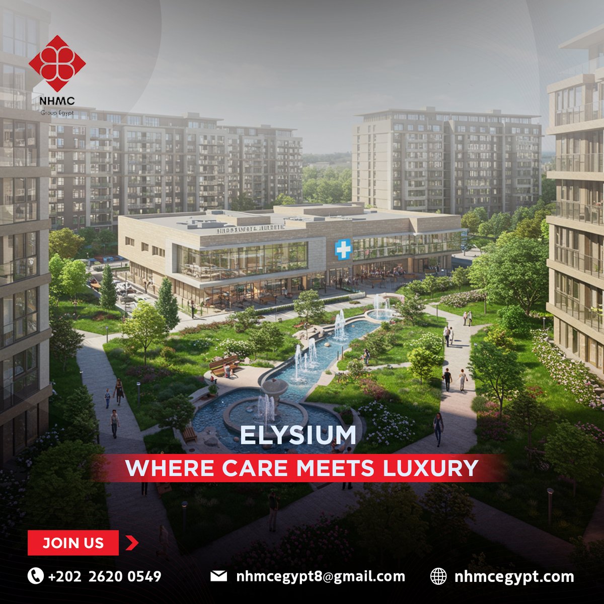 Luxury Living, Integrated with Care
Elysium isn't just a real estate development—it's a healthcare-enhanced lifestyle. Experience a
residence where wellness and comfort come first.

Explore more: [ nhmcegypt.com ]
#NHMC #ElysiumLiving #HealthcareRealEstate