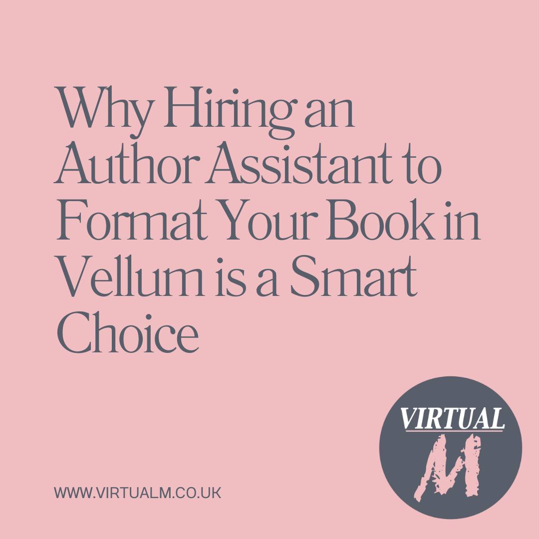 VMforAuthors's tweet image. Check out how the new service at Virtual M can help you in your author business on my latest blog...

"Why Hiring an Author Assistant to Format Your Book in Vellum is a Smart Choice"

Check it out and let me know your thoughts! 📷

virtualm.co.uk/hiring-an-auth…
