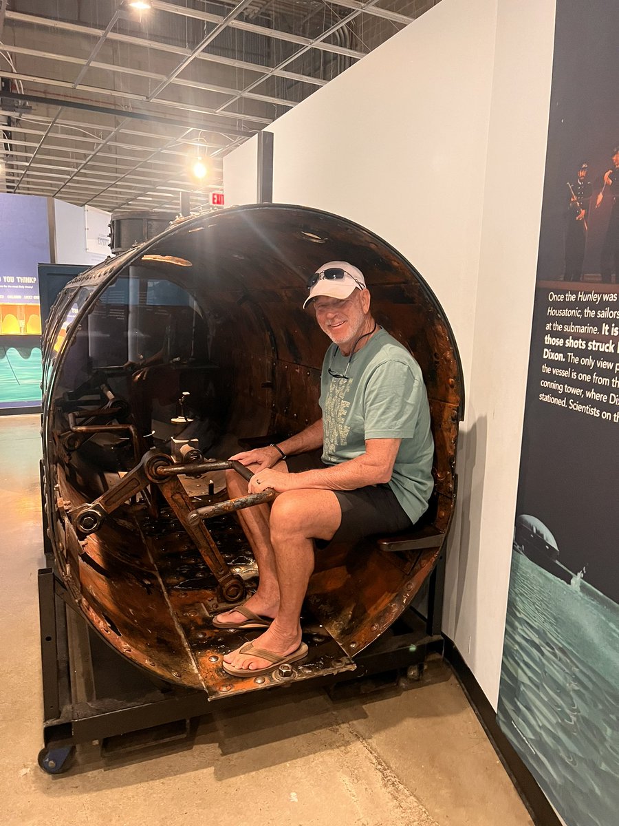 reallyJudyGood's tweet photo. Toured the Hunley yesterday. Beautiful, heartbreaking story #Hunley #civilwar #Charlestonsc https://t.co/clE7N5TODG