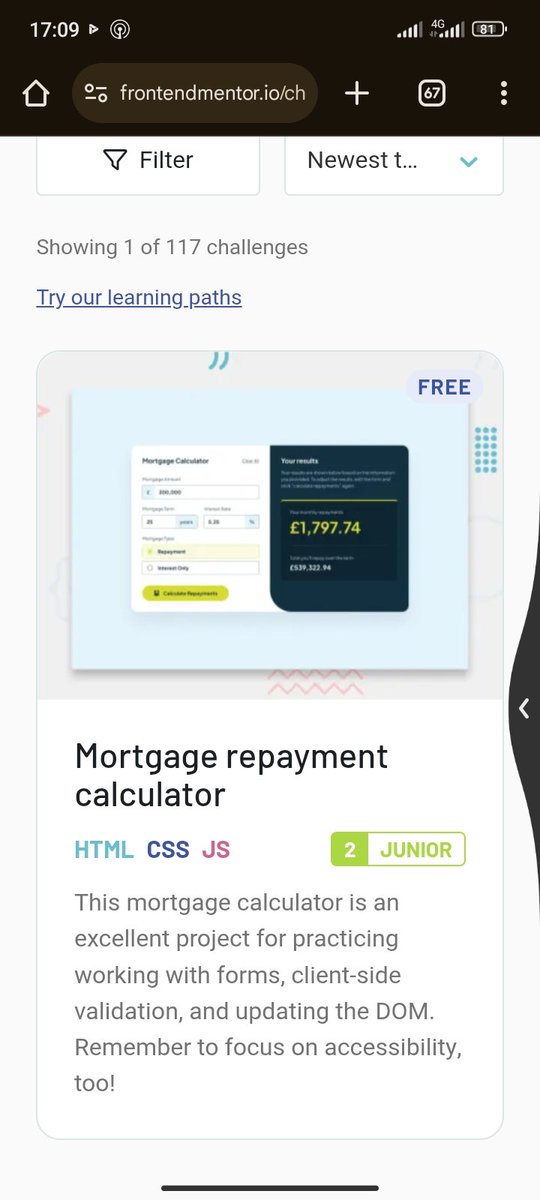 Tifecodes's tweet image. Day 26 of #30DaysOfLearning

I just finished my JS  course Tomorrow I’m starting a mortgage repayment calculator project from @frontendmentor Can’t wait to put all my new skills to work
Have you ever built a calculator or a tool like this before 
What tips do you have for me?