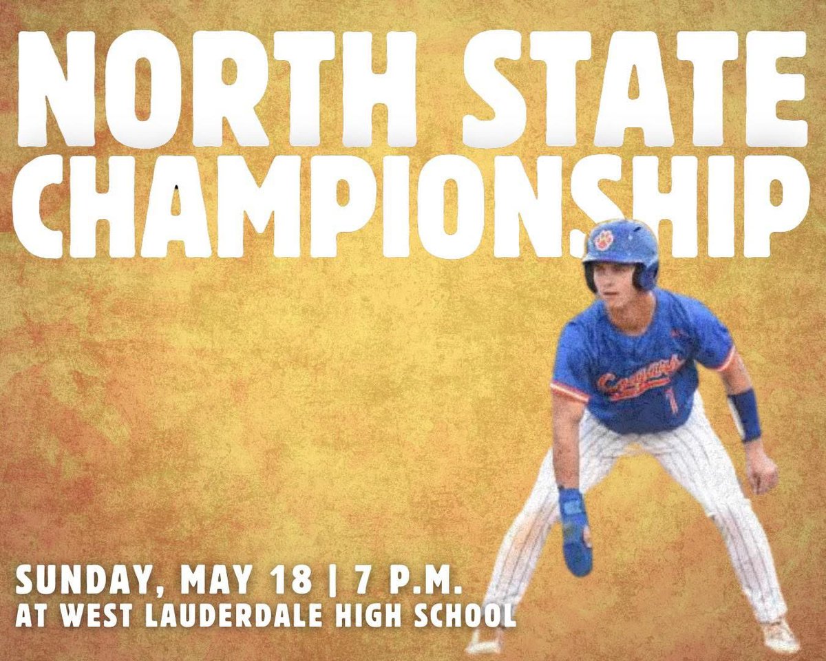 ‼️GAMEDAY‼️

🚨4A North State- Game 3
🆚 West Lauderdale
📍 West Lauderdale 
⌚️ 7:00 PM

Come on out and support your Cougar Baseball team tonight! It’s a great day to be a Cougar!

#ACE