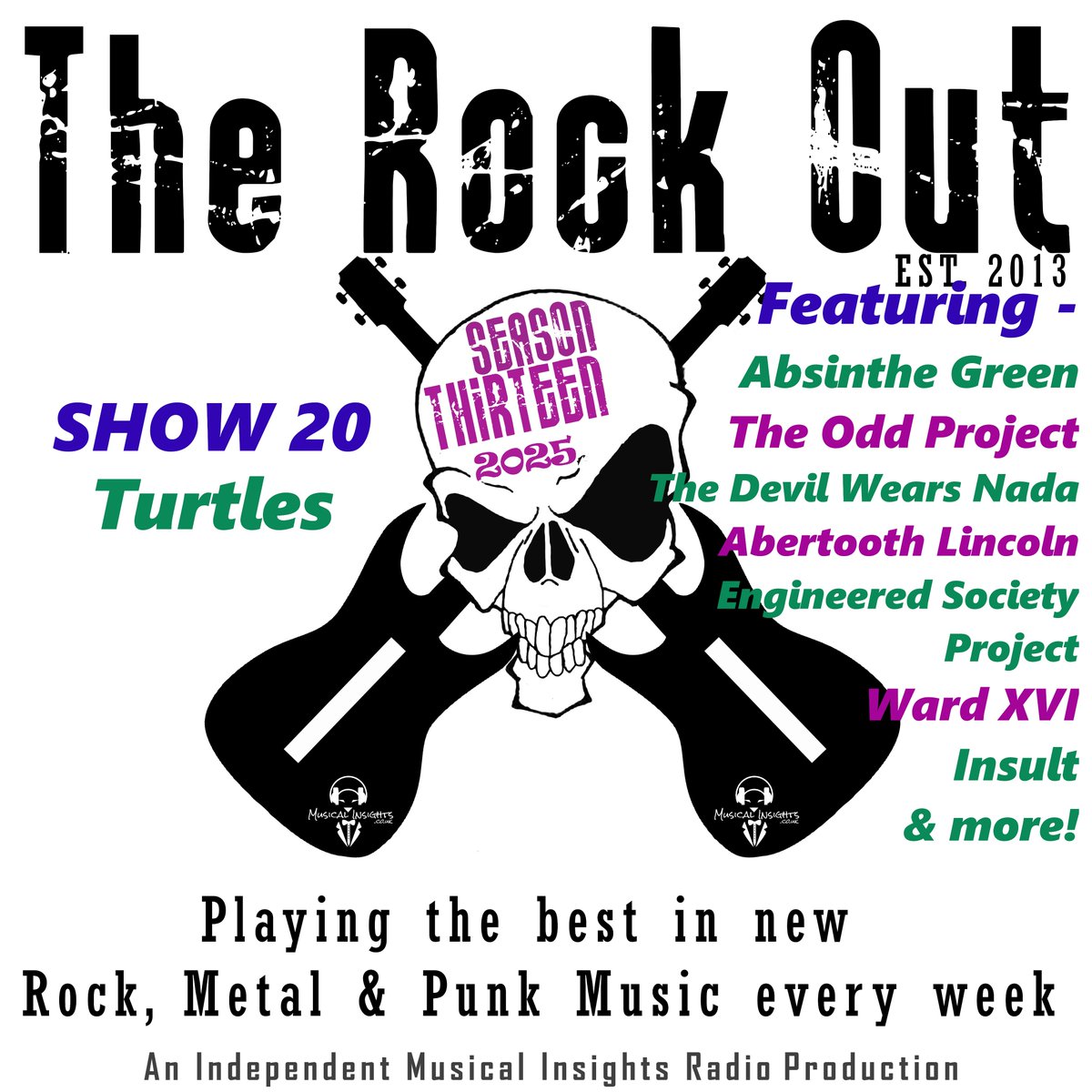 The Rock Out (@therockoutradio) on Twitter photo This week's show S13 E20 - 'Turtle', will be broadcast on <a href="/DoverCR/">DCR 104.9FM</a> tonight (Wednesday) at 10pm BST
📻104.9FM & bit.ly/DCRwebsite📻
#NewMusic from <a href="/WardXVIOfficial/">Ward XVI</a> <a href="/Abertooth/">Abertooth Lincoln</a> & many more!
<a href="/musicalinsights/">Musical Insights</a> <a href="/radio_mark/">🎙️ Mark Cridland</a>
#Rock #Metal #AltRock #Punk #HeavyMetal #ShockRock This week's show S13 E20 - 'Turtle', will be broadcast on <a href="/DoverCR/">DCR 104.9FM</a> tonight (Wednesday) at 10pm BST
📻104.9FM & bit.ly/DCRwebsite📻
#NewMusic from <a href="/WardXVIOfficial/">Ward XVI</a> <a href="/Abertooth/">Abertooth Lincoln</a> & many more!
<a href="/musicalinsights/">Musical Insights</a> <a href="/radio_mark/">🎙️ Mark Cridland</a>
#Rock #Metal #AltRock #Punk #HeavyMetal #ShockRock