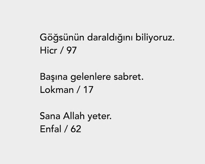 ▫️ Tavsiye: Umutsuz hissettiğinde bu üç ayeti unutma