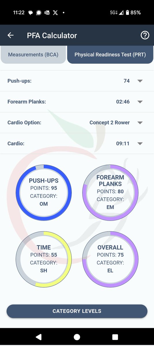 Raider_Redline's tweet image. Navy physical readiness test completed. Another year of an excellent overall score. Gotta work on that rowing machine though!!