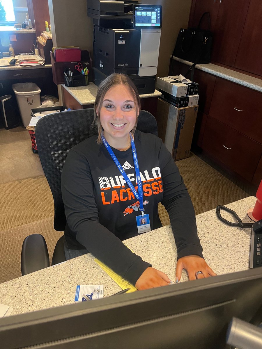 UBMDOrtho's tweet photo. Our staff celebrated the @NLLBandits playoff run with Bandits Day last Friday, wearing orange or their favorite gear. 🙌🧡

1️⃣ win away from a championship, Game 2 of the NLL Finals goes down tonight. Let’s Go, Buffalo! 😤 #Banditland #TeamDocs #NLLPlayoffs #BuffaloBandits https://t.co/vhR6az7A0n