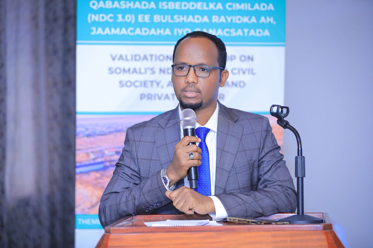 The workshop was facilitated by Dr. <a href="/akhalif40/">Abdullahi Khalif</a>, NDC Country Facilitator - Som, and was graced by H.E. <a href="/AhmedOmahamed/">Ahmed Mahamed</a>, State Minister of <a href="/MoECC_Somalia/">Ministry of Environment & Climate Change 🇸🇴</a> who delivered the closing remarks.

We were also pleased to have <a href="/caresom/">CARE International Som</a> CD, <a href="/UmmyDubow/">Ummy Dubow 🇰🇪🇸🇴</a>, join us, along with other partners.