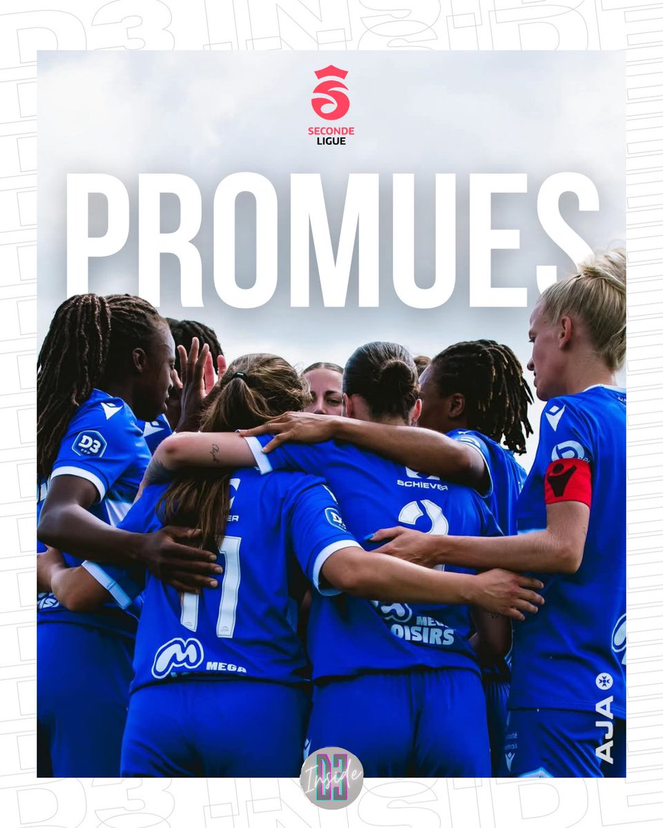 D3_Inside (@d3_inside) on Twitter photo Les Auxerroises sont championnes du groupe A de D3 et sont donc promues en Seconde Ligue 🔝
Bravo aux joueuses et au staff pour cette saison exceptionnelle et cette nouvelle montée un an seulement après la montée en D3 🔥
📸 <a href="/AJA/">AJ Auxerre</a> Les Auxerroises sont championnes du groupe A de D3 et sont donc promues en Seconde Ligue 🔝
Bravo aux joueuses et au staff pour cette saison exceptionnelle et cette nouvelle montée un an seulement après la montée en D3 🔥
📸 <a href="/AJA/">AJ Auxerre</a>