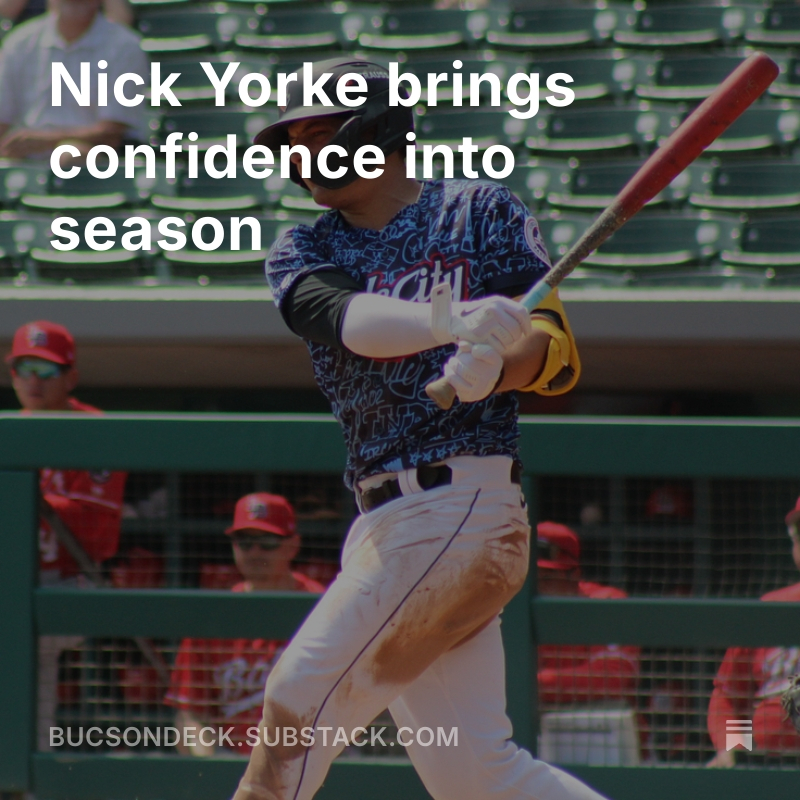 __Murphy88's tweet photo. New BoD: Nick Yorke is bringing the confidence he gained from making his major league debut late last year into 2025. @RyanPalencer has more on one of the Pirates' top hitting prospects here: https://t.co/LMceb0mdAN https://t.co/HrXsOQ8ri0