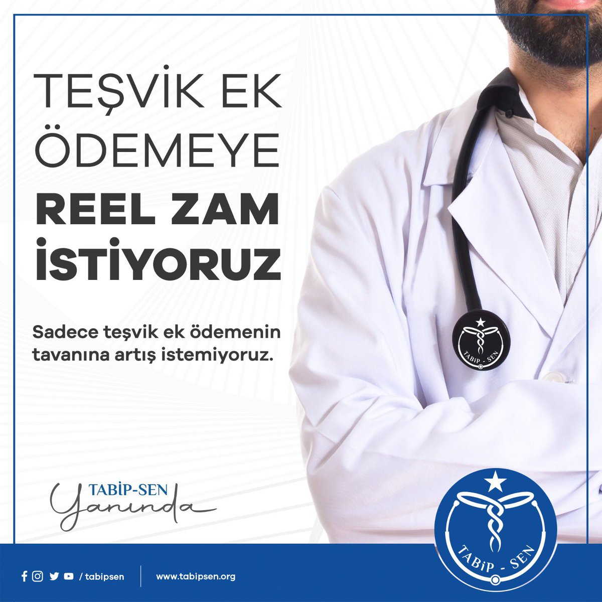 TABİP-SEN (@tabip_sen) on Twitter photo "HEKİMİN EMEĞİ İLE OYNAMAYIN VE HAKKIMIZI VERİN!!!"
Teşvik Ek Ödemeler giderek eriyor, farkındamısınız <a href="/saglikbakanligi/">T.C. Sağlık Bakanlığı</a> ve Sayın Bakan <a href="/drmemisoglu/">Prof. Dr. Kemal Memişoğlu</a> ...
➡️ Ocak 2025 yılında Maaş ve Taban ek ödemeye reel oranda zam yaptınız, Teşvik Ek ödemenin ise Tavan tutarına göstermelik zam "HEKİMİN EMEĞİ İLE OYNAMAYIN VE HAKKIMIZI VERİN!!!"
Teşvik Ek Ödemeler giderek eriyor, farkındamısınız <a href="/saglikbakanligi/">T.C. Sağlık Bakanlığı</a> ve Sayın Bakan <a href="/drmemisoglu/">Prof. Dr. Kemal Memişoğlu</a> ...
➡️ Ocak 2025 yılında Maaş ve Taban ek ödemeye reel oranda zam yaptınız, Teşvik Ek ödemenin ise Tavan tutarına göstermelik zam