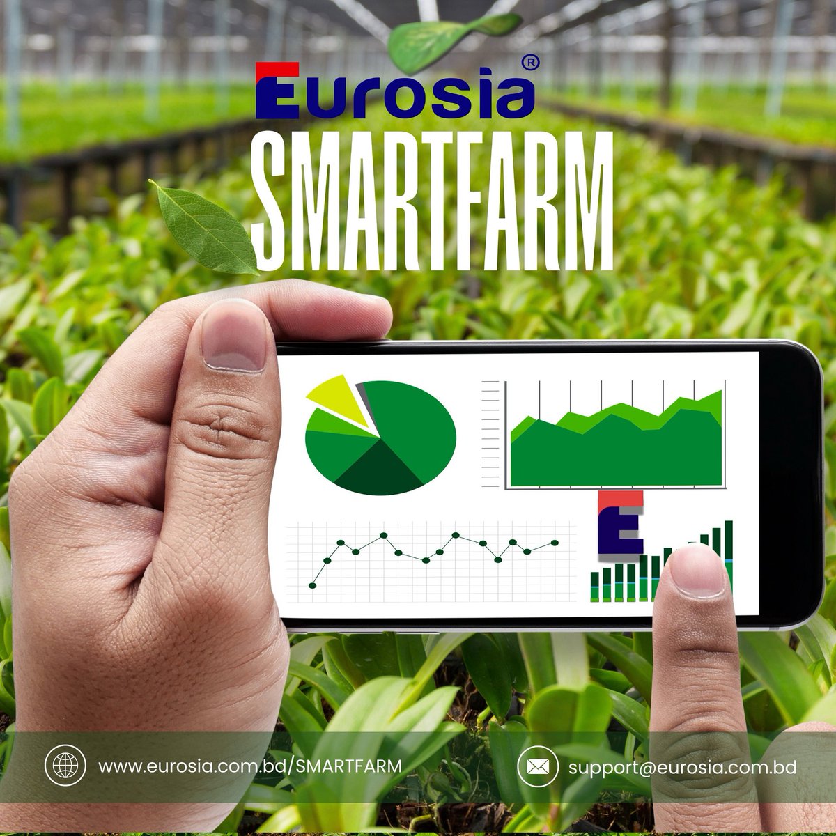 EurosiaTech's tweet photo. 🌿 A new era of smart farming begins with Eurosia SMARTFARM!
Get real-time soil &amp; weather data, crop-specific advice, and manage your farm from mobile!
Join now: https://t.co/UMus3Rt0iM
#EurosiaSmartFarm #SmartAgriculture #DigitalKrishi #AgriTechBangladesh #ModernFarming https://t.co/NetTrxQ6sL
