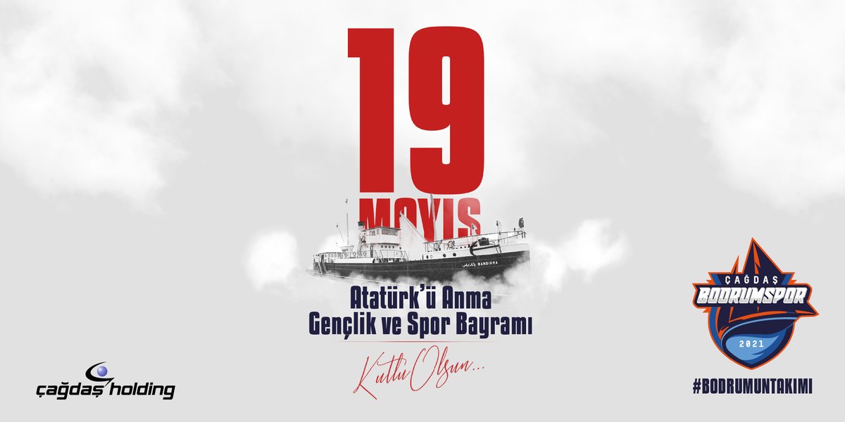 📍 19 Mayıs Atatürk’ü Anma Gençlik ve Spor Bayramımız kutlu olsun.
#bodrum #cagdasbodrumsporkulubu #19Mayıs #MustafaKemalAtatürk #GençlerinBayramı #GençlikBayramı #KutluOlsun #19MayısAtatürküAnmaGençlikVeSporBayramıKutluOlsun