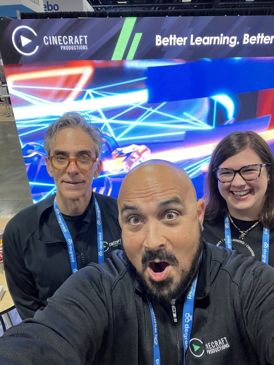 #ATD25 come by Cinecraft Productions booth #1513 and talk to a ex-Hollywood video producer and a couple of cool instructional designers.