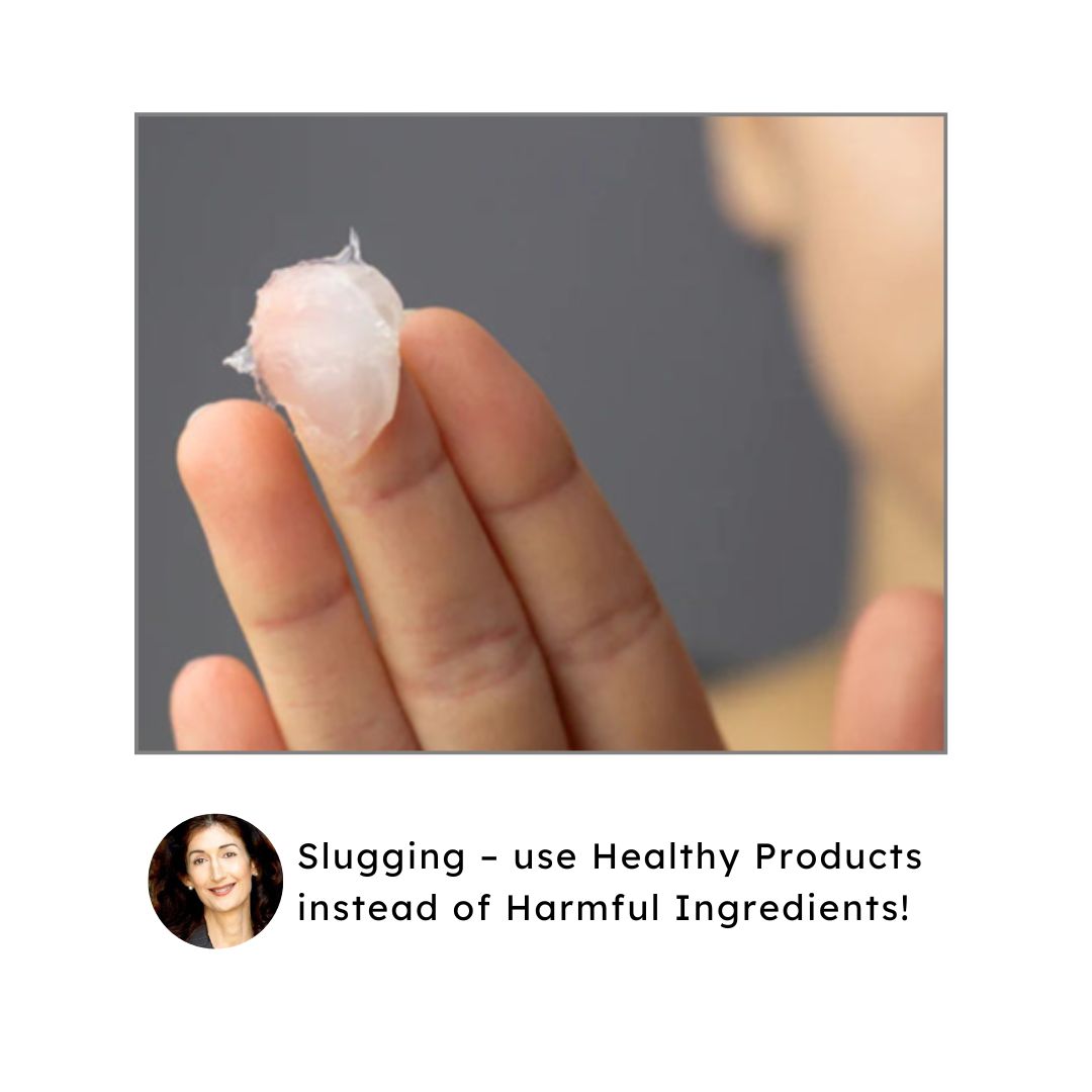 Slugging – use products that penetrate healthfully instead of harmful ingredients!

Slugging using Vaseline or Aquaphor is toxic for the skin and often seals the skin instead of penetrating. We suggest Skin Therapy Emu Dermyl and Night Regeneration.
#slugging #nontoxicproducts