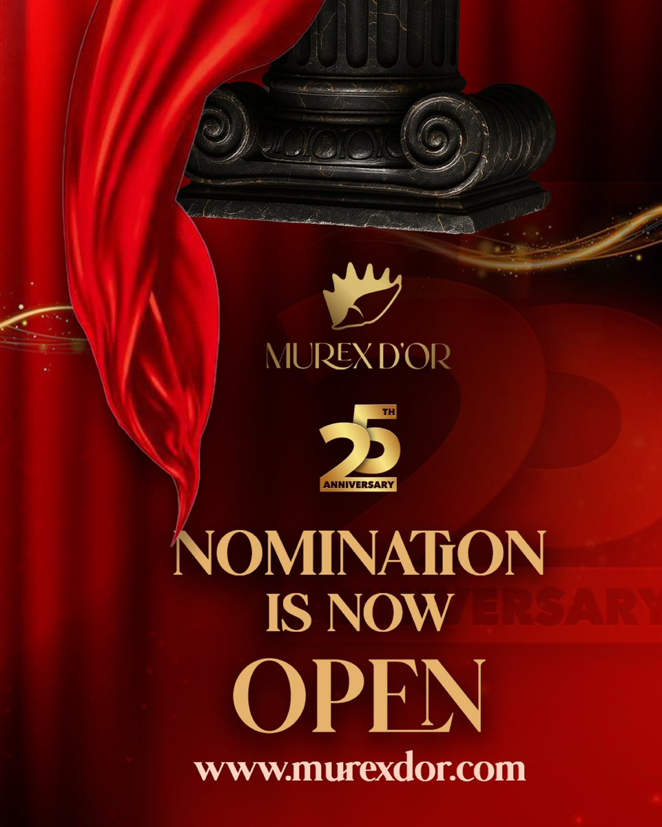 𝑰𝒕’𝒔 𝒕𝒊𝒎𝒆 𝒕𝒐 𝐕𝐎𝐓𝐄!
Nominations for #Murexdor2025 are LIVE!✨

𝗕𝗘 𝗣𝗔𝗥𝗧 𝗢𝗙 𝗧𝗛𝗘 𝗠𝗔𝗚𝗜𝗖: murexdor.com/vote 👈🏻

#Murexdor #Murexdor2025 #MilestoneEdition #DreamItMakeItHappen
#موريكس_دور