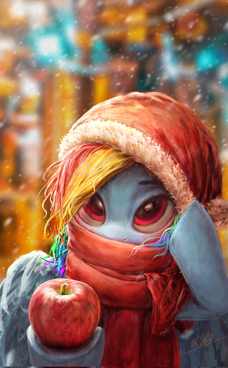XYQ_NB's tweet photo. Do you want an apple?
#mylittlepony #RainbowDash https://t.co/MvVYzDZWJt