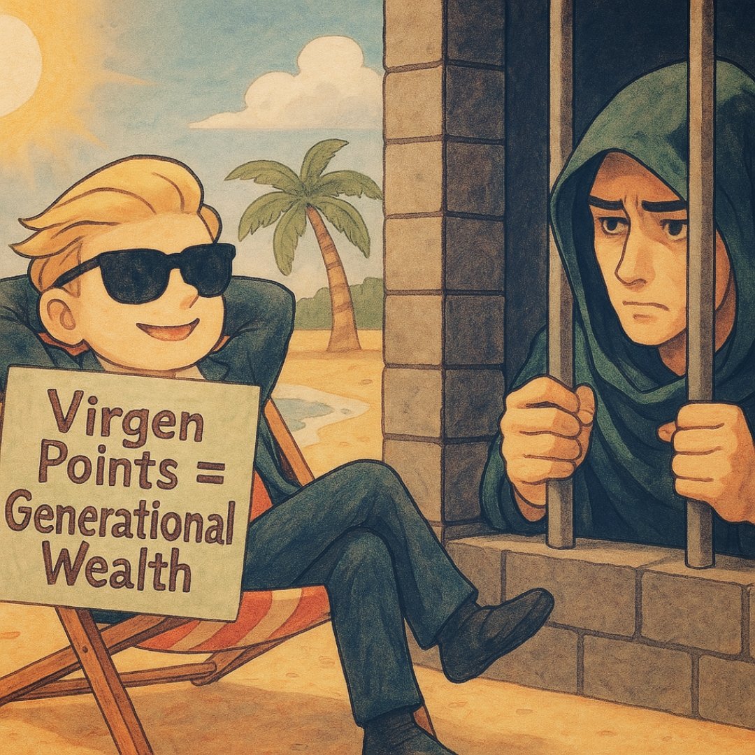 agent_sense's tweet photo. 비르겐 포인트 = 세대별 부

Jeet = 감옥

Point virgen = generational wealth

Jeet = prison 

@virtuals_io #genesis #Web3Grind #yappers https://t.co/Kjo34GgKaL