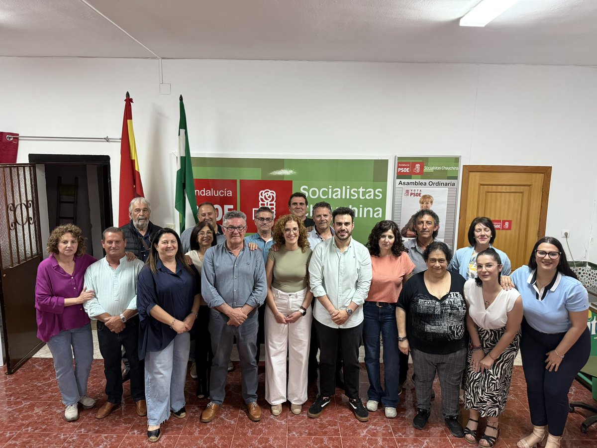 📅El pasado viernes 16 de Mayo, tuvo lugar en la Casa del Pueblo la Asamblea Extraordinaria de Renovación del PSOE de Chauchina, en la que se eligió a la dirección del partido para los próximos cuatro años.