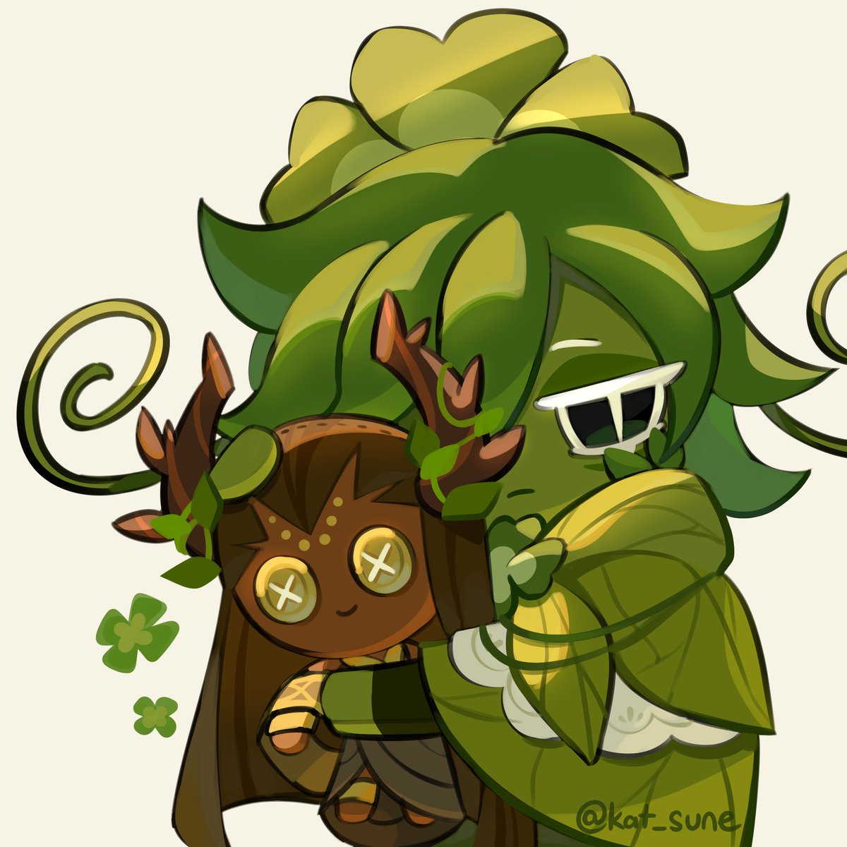 kat_sune's tweet photo. My part of an art trade with @MasuRay15 

The matcha/chocolate pair ever💥💥

#cookieunoc https://t.co/o4Jl581sat