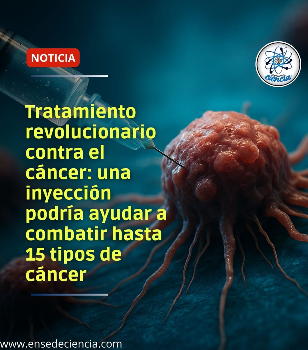 EnsedeCiencia's tweet photo. 👨‍⚕️⚕️¡Una inyección contra el cáncer en solo 5 minutos!

🇬🇧👨‍🔬El Reino Unido ha aprobado un tratamiento revolucionario con inmunoterapia que puede combatir hasta 15 tipos de cáncer con una sola inyección subcutánea.

Este tratamiento ya está disponible en el Servicio Nacional de Salud británico (NHS) y se espera que beneficie a más de mil pacientes al mes.

Cáncer de pulmón, piel, riñón, vejiga, esófago y más están entre los tipos que podría tratar.

Fuentes profesionales:

NHS UK (Servicio Nacional de Salud)