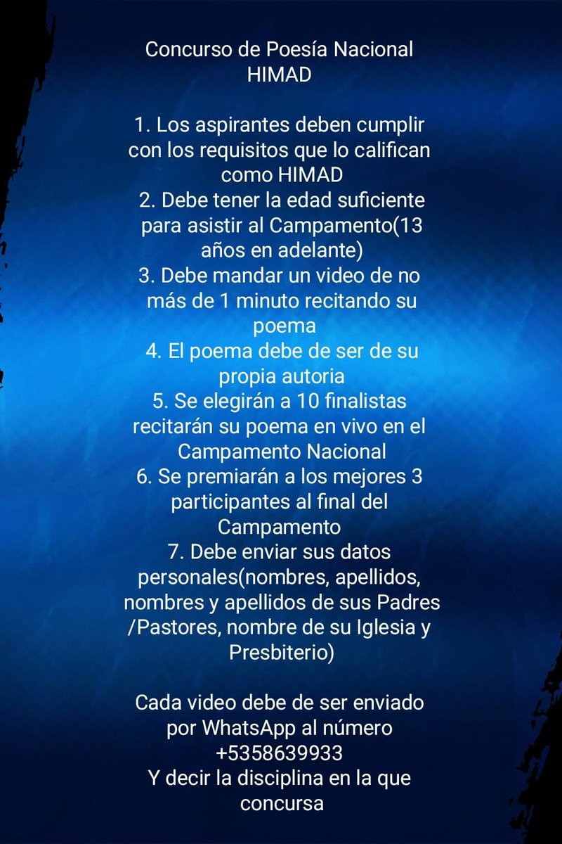 CubaHimad's tweet photo. Convocamos a los HIMAD de toda Cuba, que califican para ir a nuestro Campamento Nacional "Legado 2025"(próximo a celebrarse del 29 de Julio al 1ro de Agosto en Guaimaro), que se motiven a participar en este Concurso, primeramente de forma online y finalmente presencial. El plazo https://t.co/WyYP8xVJRw