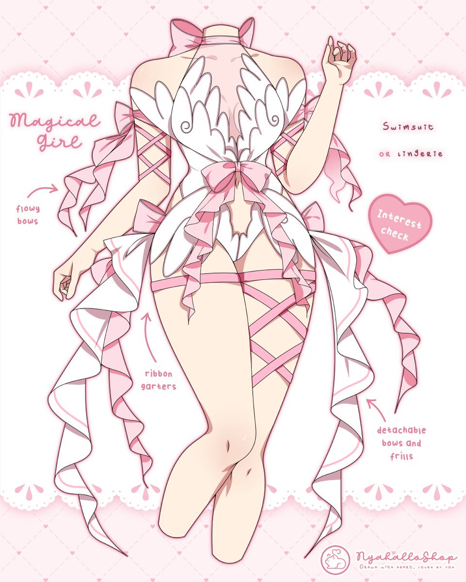 Magical girl...swimsuit or lingerie? Help me decide 💖