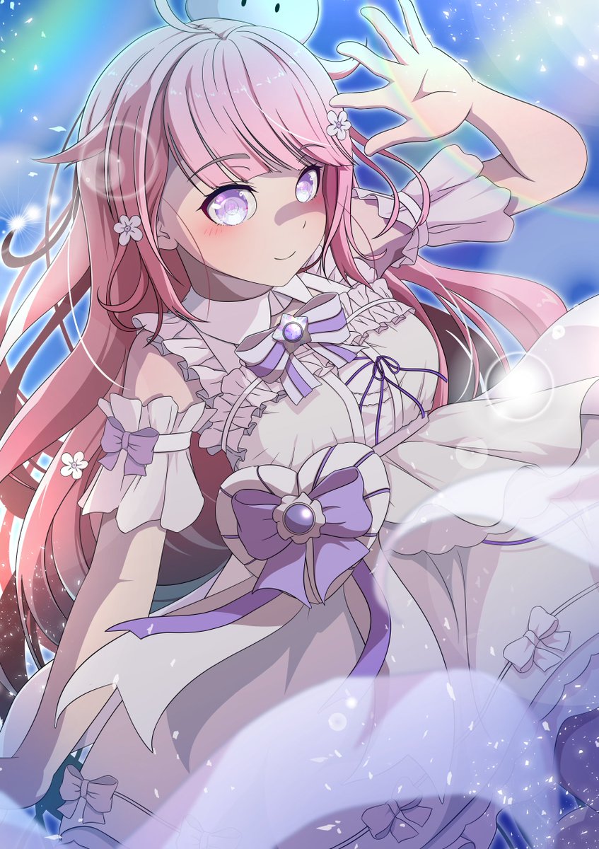 Autosann's tweet image. Keep smiling and shining bright。

Art by : @danball_mashiro 

 #ArtForMochi