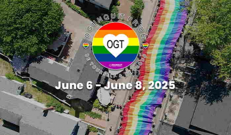 Ogunquit Pride 2025
June 6-8, 2024 - 12:00PM to 10:00PM

prideparade.net/events/view/un…

#PrideParadenet #LGBTQ #LGBTQEvents #Pride2025 #PrideMonth