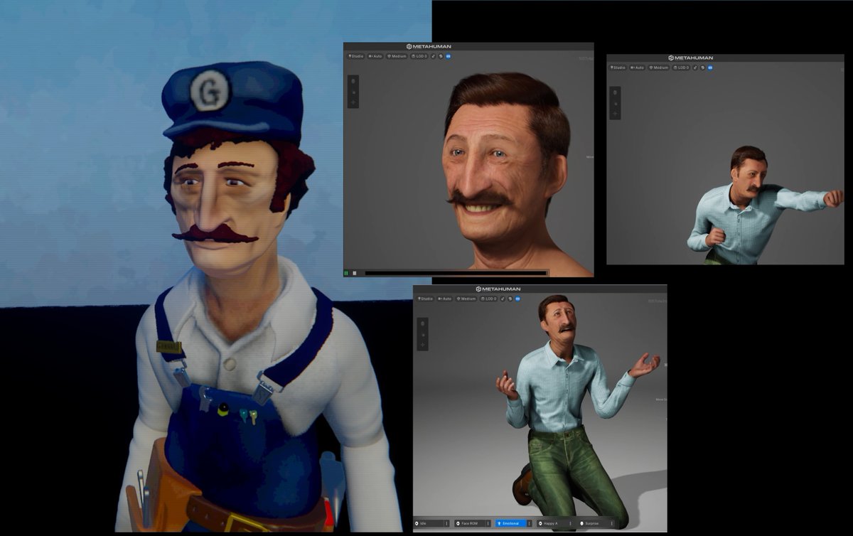 Pierang41293418's tweet photo. #Metahuman #Dreams #indiedev  
I had the idea of using my Dreams character as models to make metahumans faces, the result is very amazing.
im having too mutch fun doing this thing! 😁 https://t.co/hwCYaxEauN